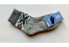 Ponožky jačí vlna šedé s hvězdou vel. 35-36