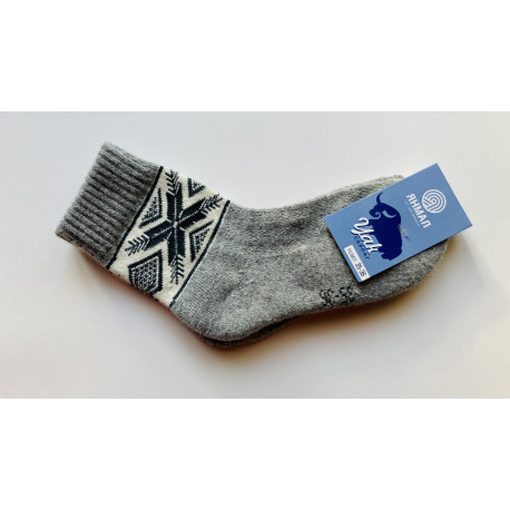 Ponožky jačí vlna šedé s hvězdou vel. 35-36