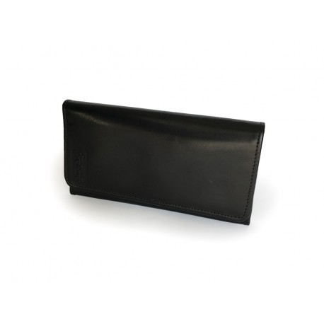 Jednoduchá kožená peněženka v černé barvě